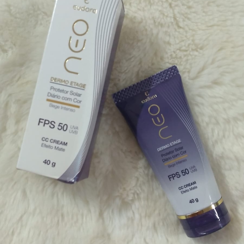 Protetor Solar Facial Neo Eudora FPS 50 - Bege Intenso