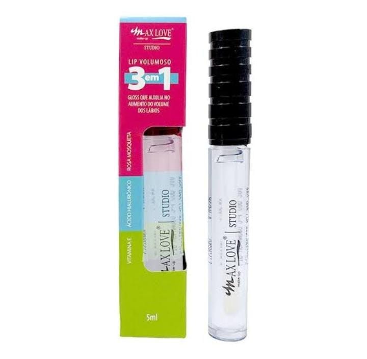 Gloss Labial Max Love Volumoso 3 em 1